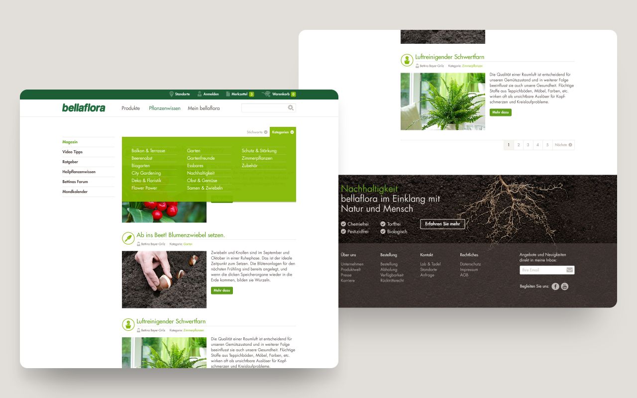 bellaflora Redesign Website & Webshop