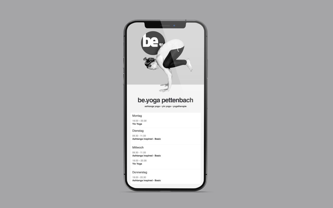 be.yoga pettenbach Website