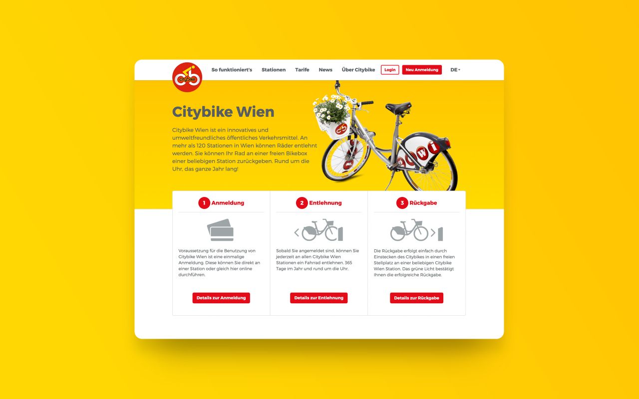 Citybike Wien Website